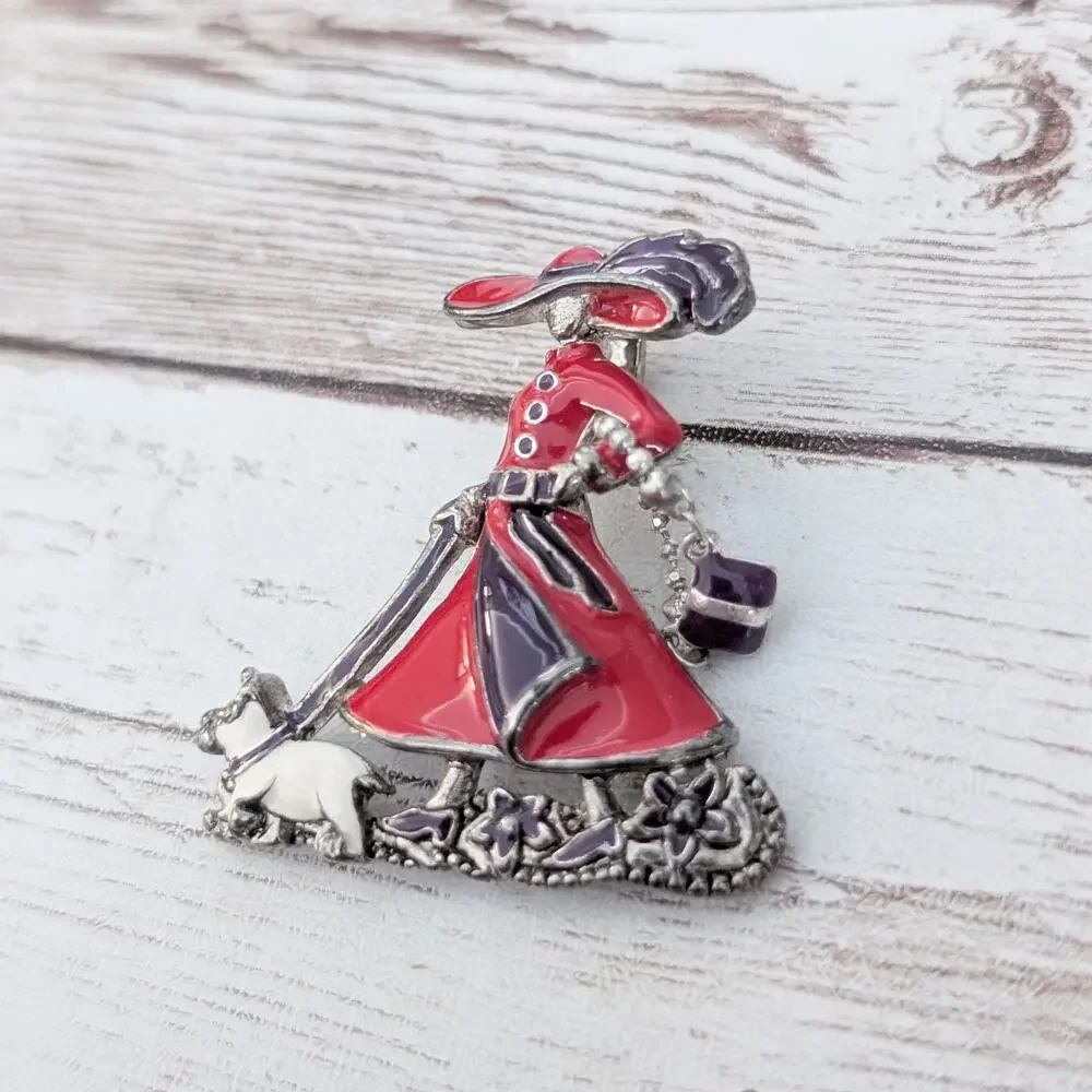 Vintage Pendant Unusual Fashionable Lady (No Chain Included)